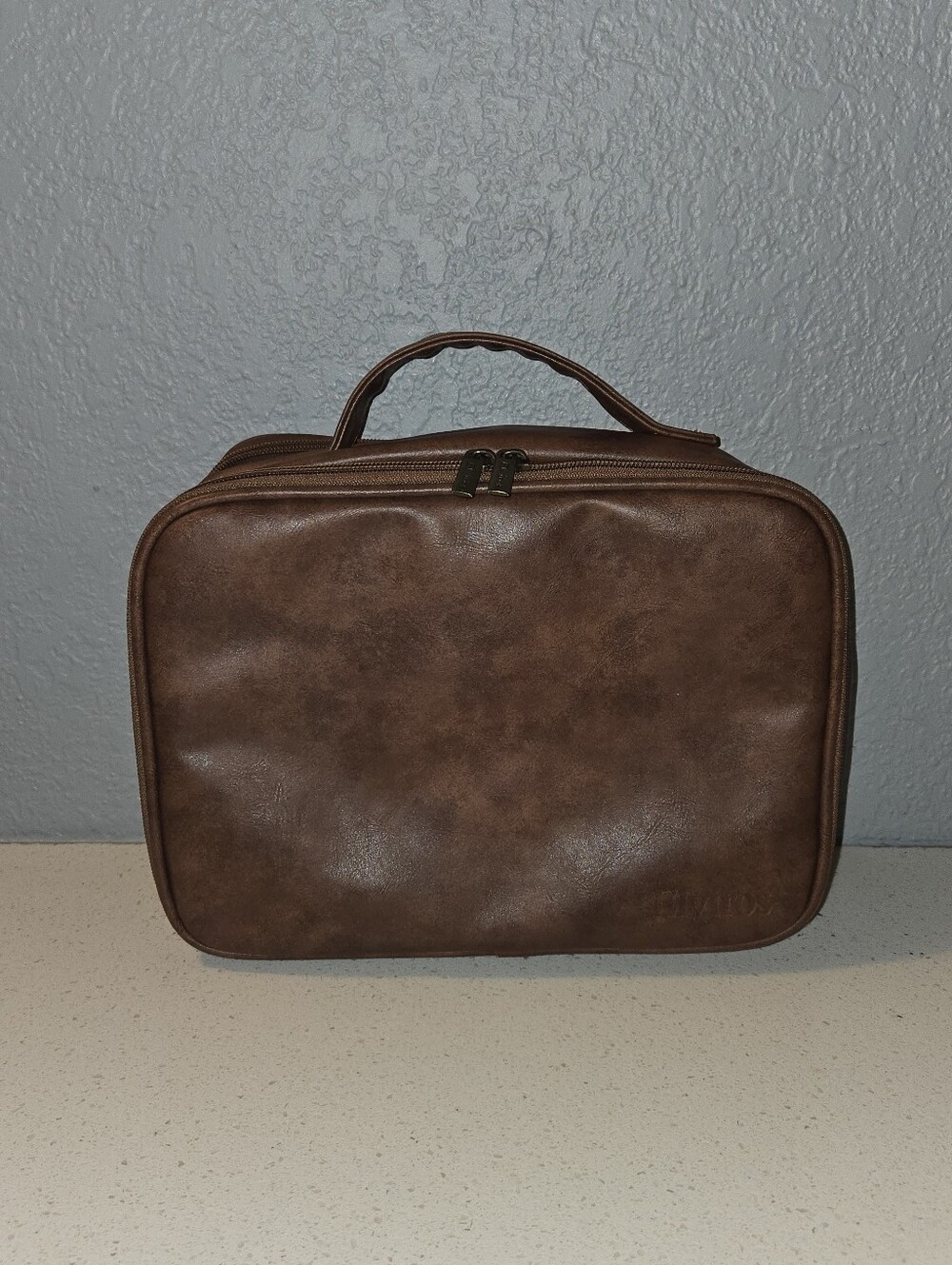 Elviros Brown Travel Toiletry Cosmetic Bag Used HTF